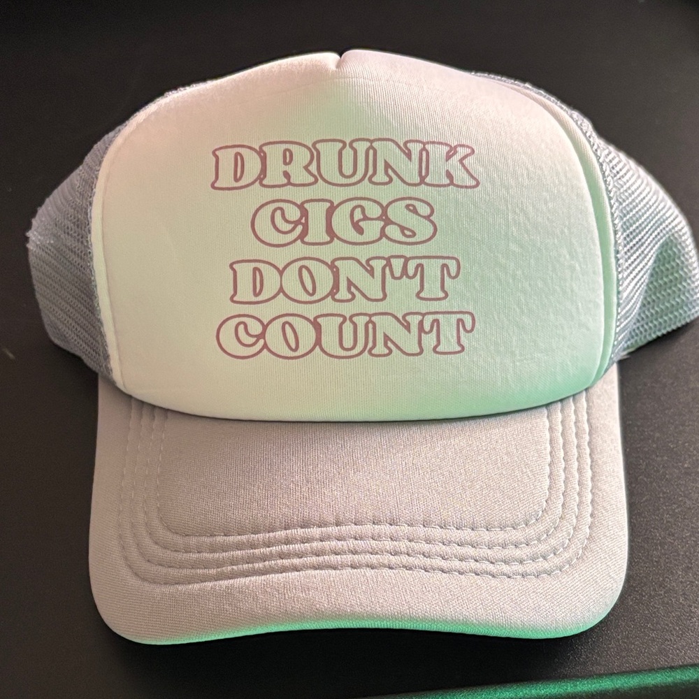 Gray and White Trucker Hat‎